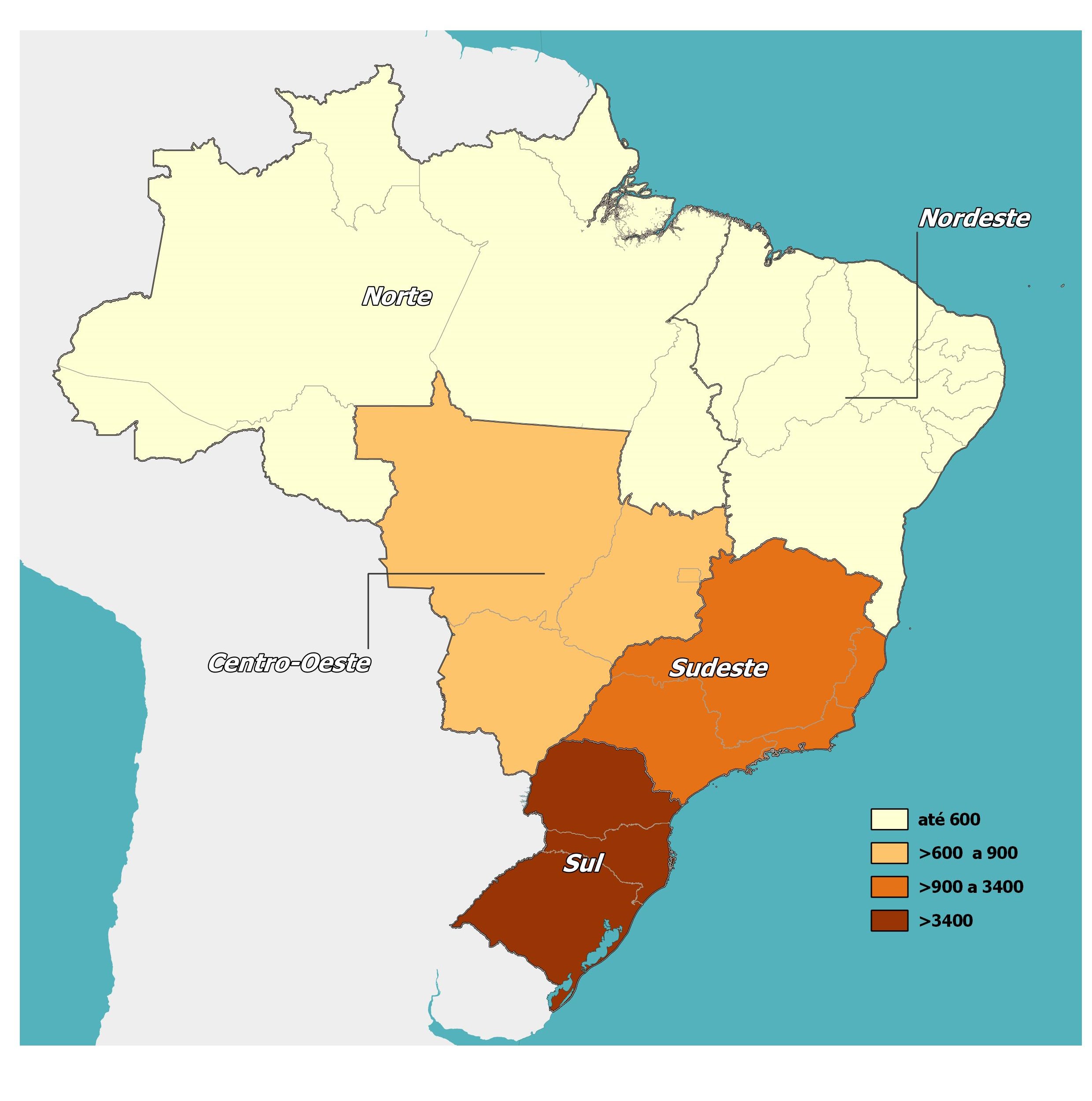 Número de vagas de trabalho criadas para trabalhadores imigrantes no mercado de trabalho formal segundo Grandes Regiões Brasil setembro de