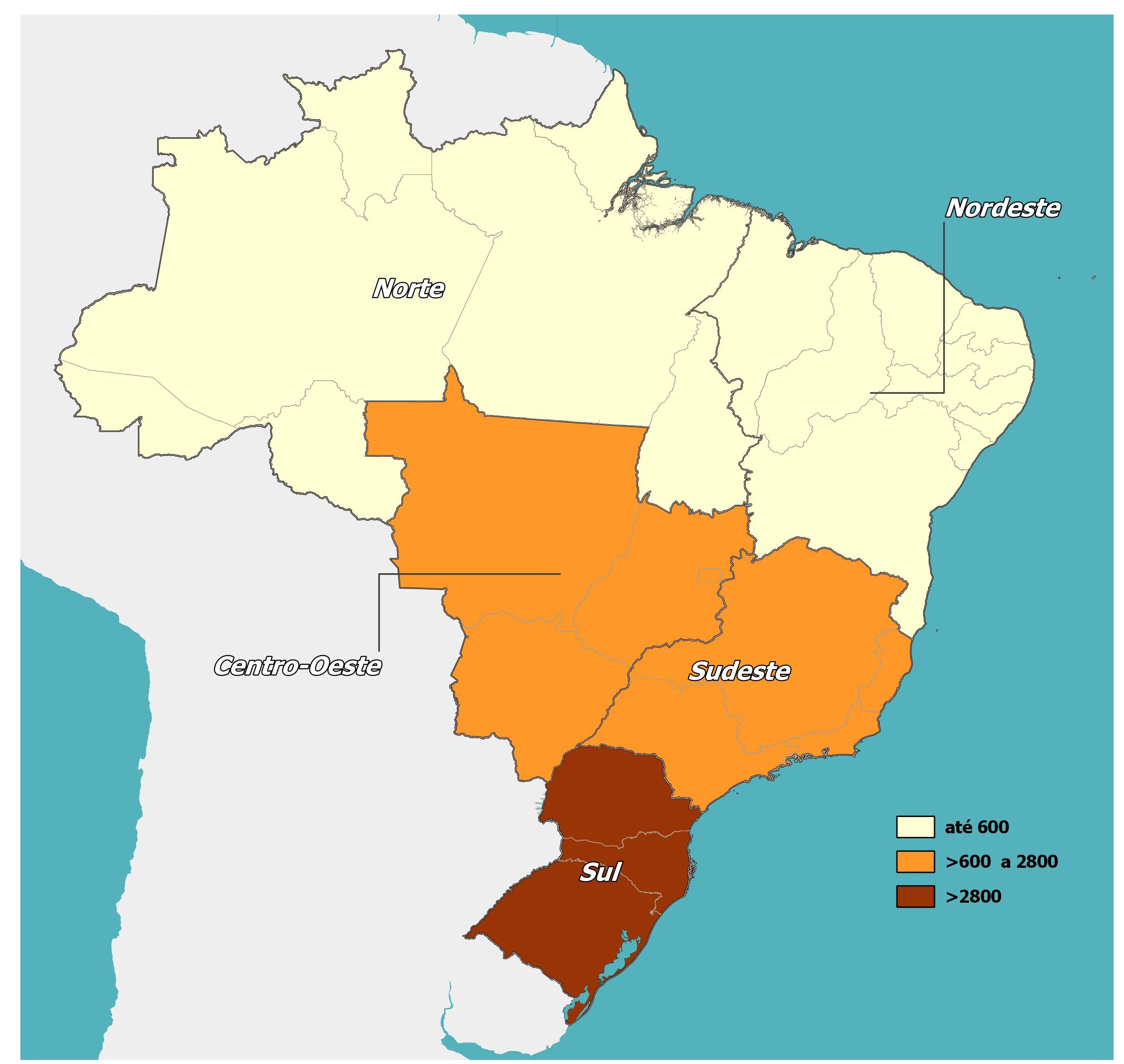 Número de vagas de trabalho criadas para trabalhadores imigrantes no mercado de trabalho formal segundo Grandes Regiões Brasil setembro de 2023