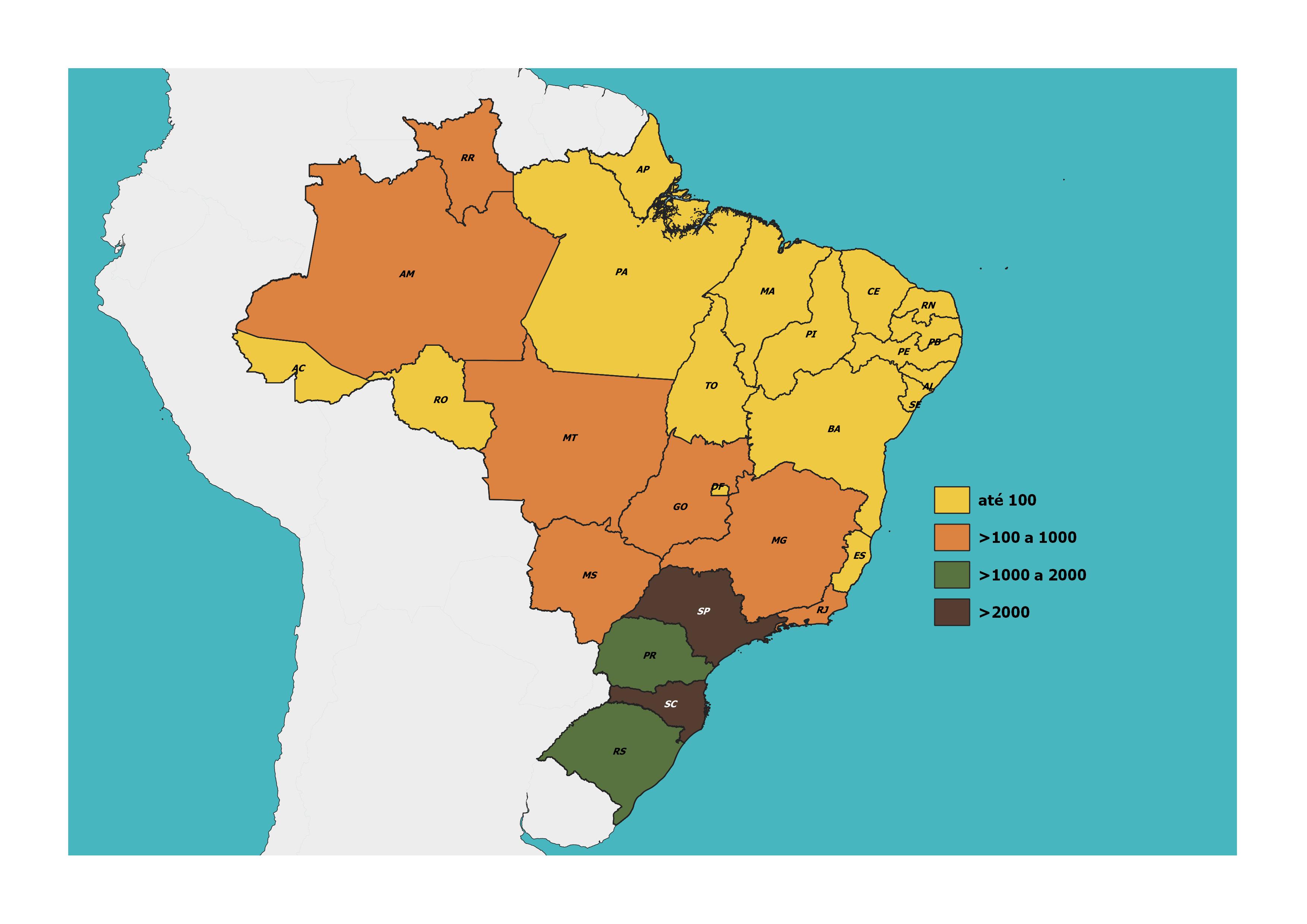 rev Postos de trabalho criados para trabalhadores migrantes no mercado de trabalho formal segundo Unidades da Federação Brasil julho de 2021
