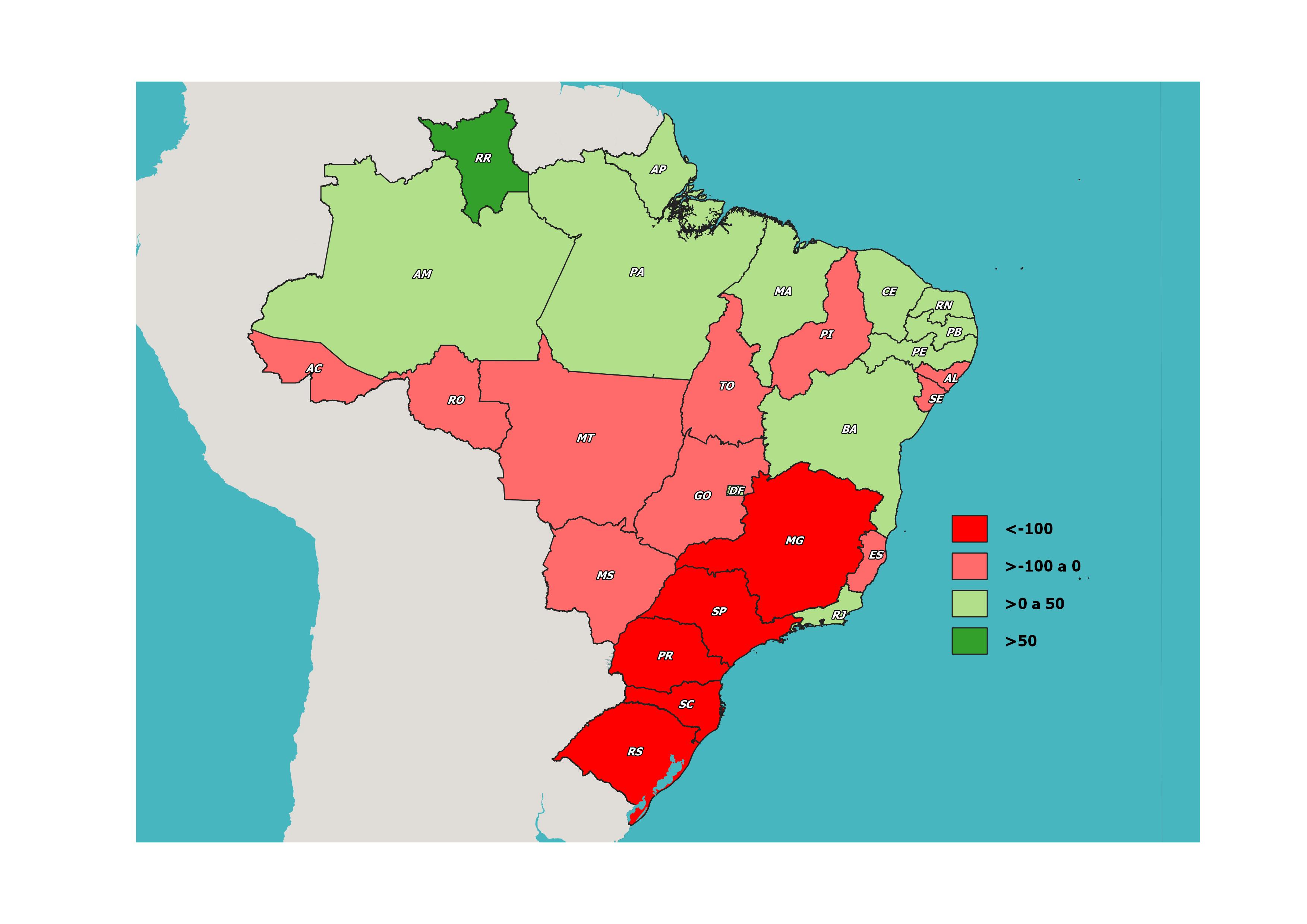 Postos de trabalho criados para trabalhadores migrantes no mercado de trabalho formal segundo Unidades da Federação Brasil agosto de 2021